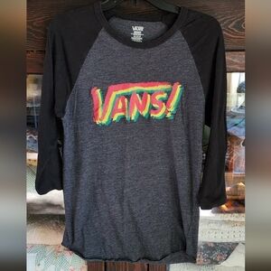Vans Charcoal and Black Crewneck Tee